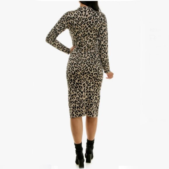 Leopard Sweater Dress - Picture 2 of 2